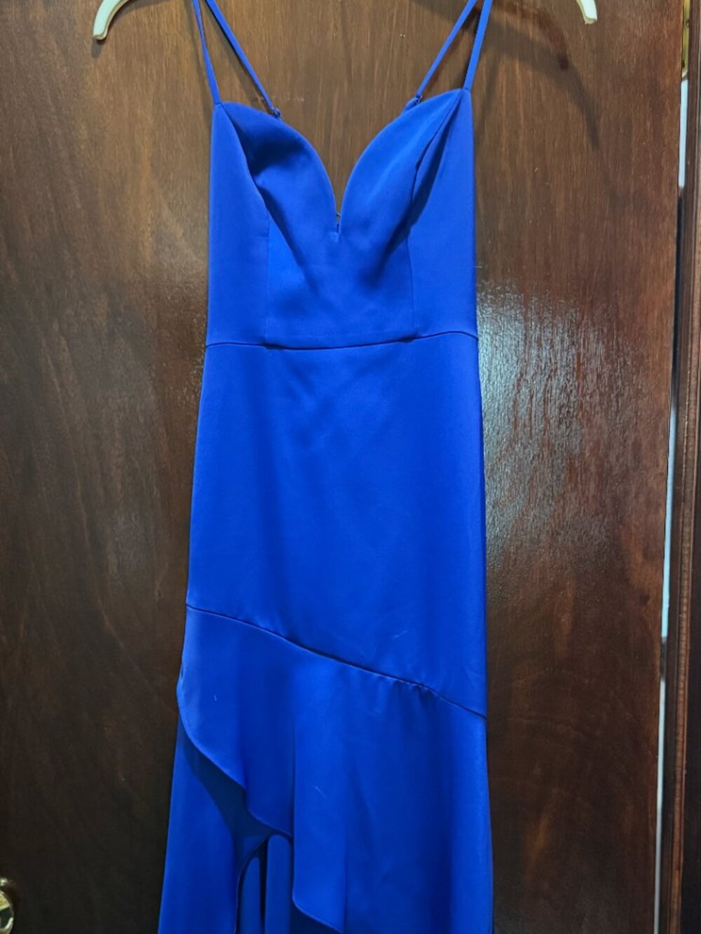 Aidan Mattox Royal Blue High-Low Dress